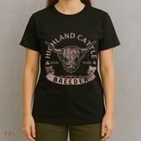Vintage Highland Cattle Breeder & Scottish Cow Farmers Stuff T-Shirt thumb 4