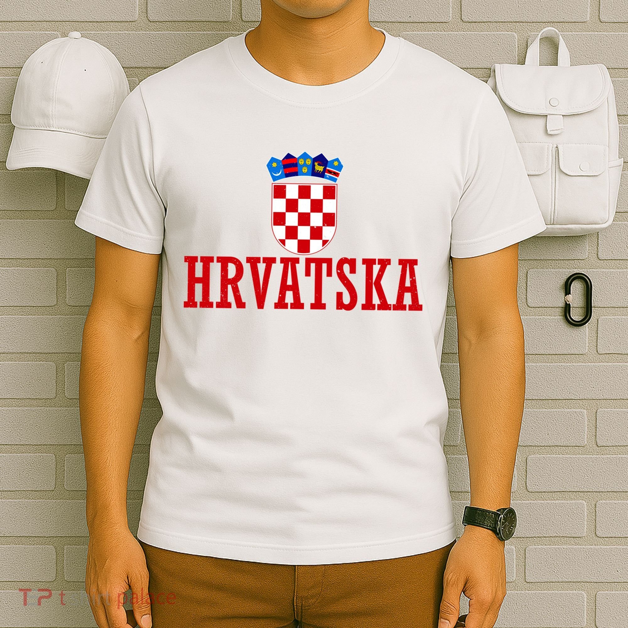 Vintage Hrvatska Croatia National Pride Flag T-Shirt