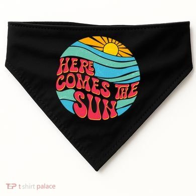 Vintage Here Comes The Sun Emblem USA-Made Doggie Bandana