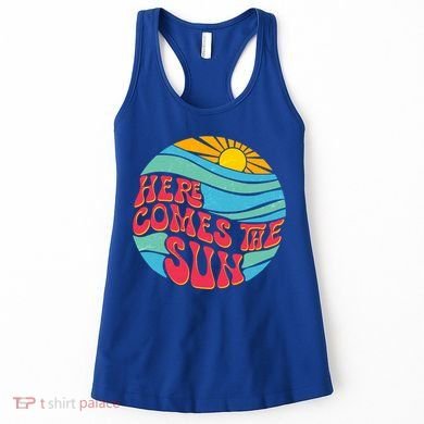 Vintage Here Comes The Sun Emblem Women's Tank Top