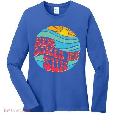 Vintage Here Comes The Sun Emblem Women's Long Sleeve Shirt