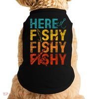 Vinatge Here Fishy Fishy Fishy Gift Doggie Tank thumb 0