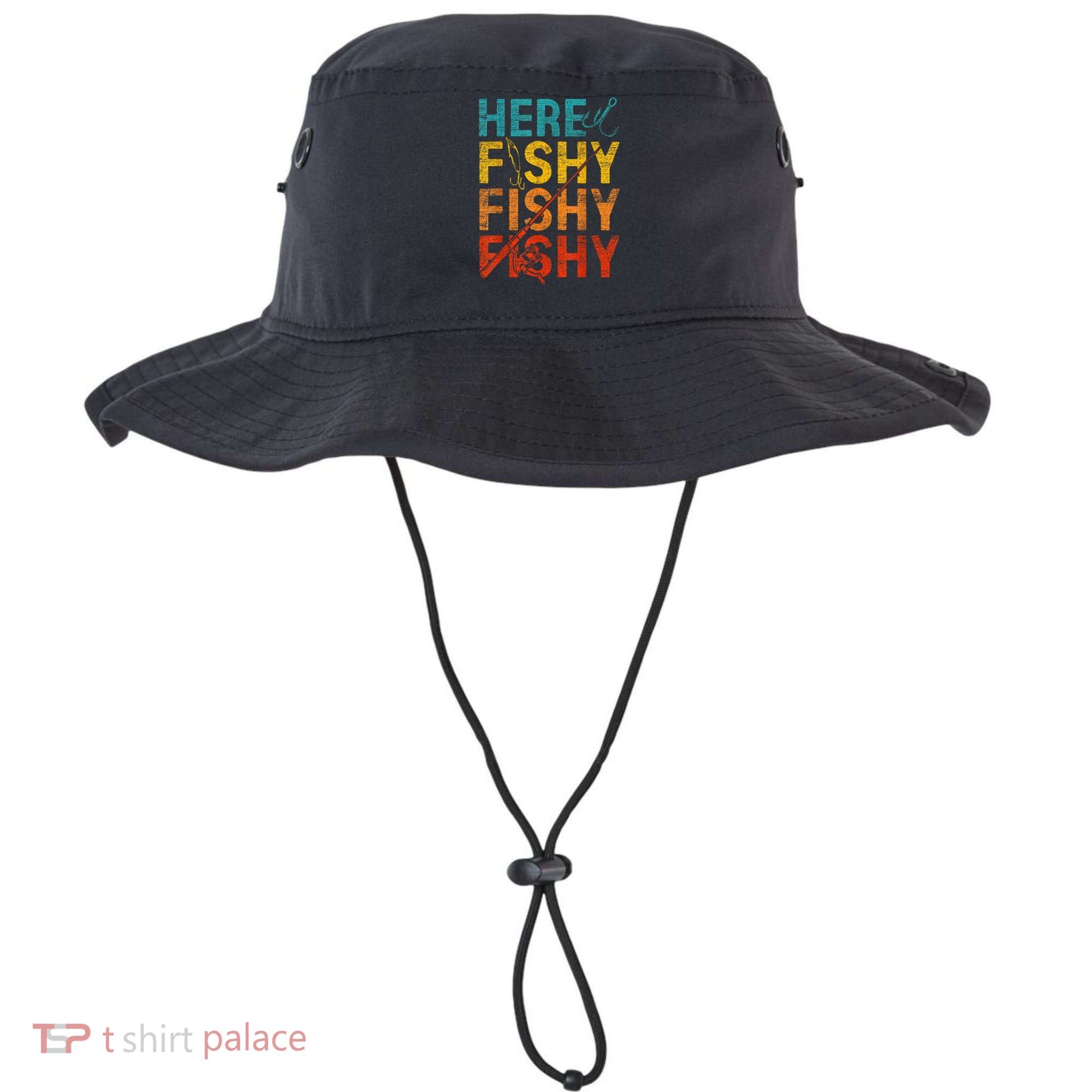 Vinatge Here Fishy Fishy Fishy Gift Bucket Hat