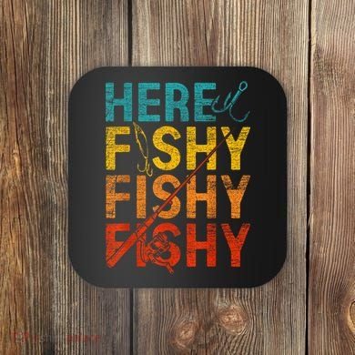 Vinatge Here Fishy Fishy Fishy Gift Coaster