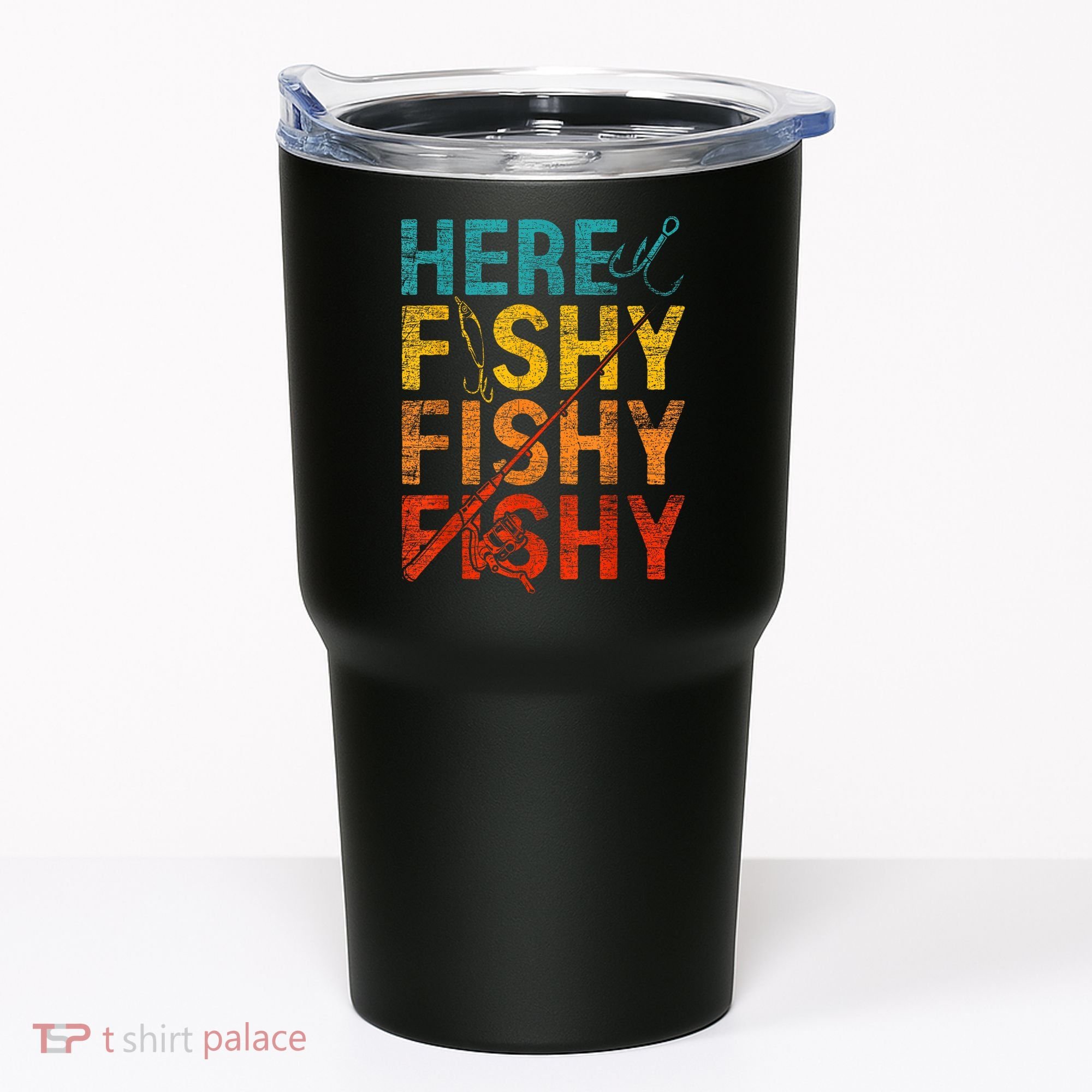 Vinatge Here Fishy Fishy Fishy Gift Tumbler