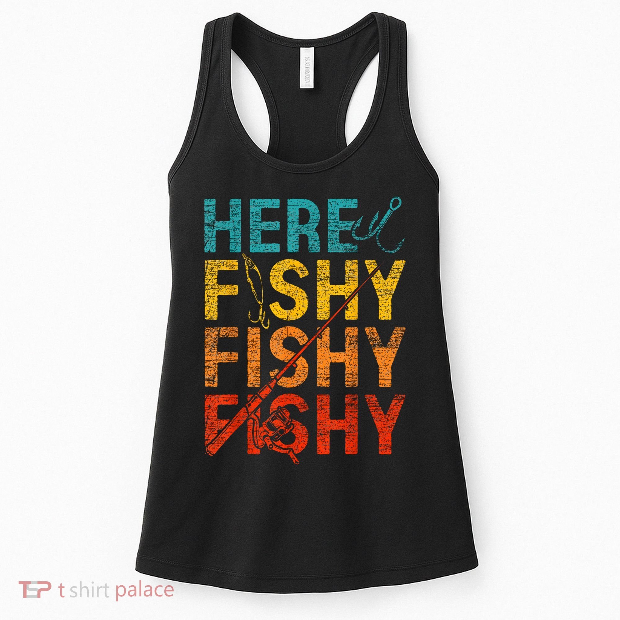 Vinatge Here Fishy Fishy Fishy Gift Women's Tank Top