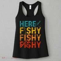 Vinatge Here Fishy Fishy Fishy Gift Women's Tank Top thumb 3