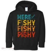 Vinatge Here Fishy Fishy Fishy Gift Toddler Hoodie thumb 0