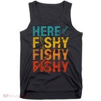 Vinatge Here Fishy Fishy Fishy Gift Tank Top thumb 0