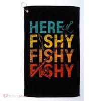 Vinatge Here Fishy Fishy Fishy Gift Golf Towel thumb 0