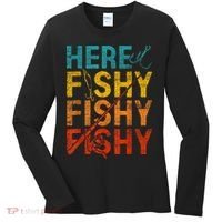 Vinatge Here Fishy Fishy Fishy Gift Women's Long Sleeve Shirt thumb 0
