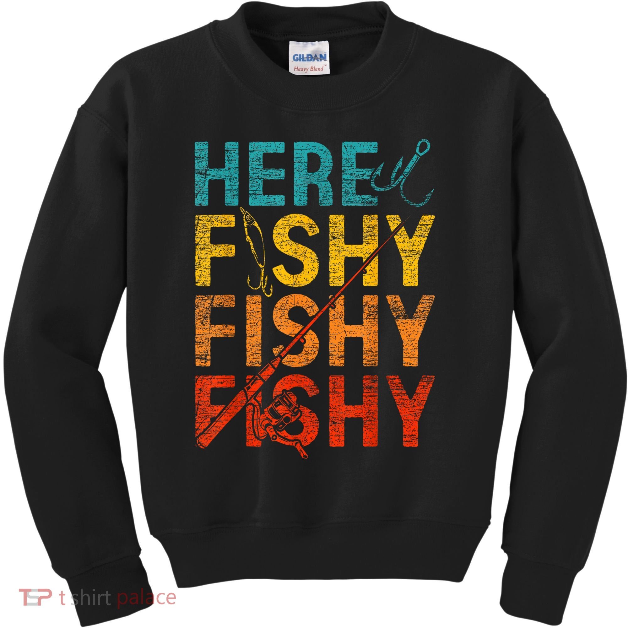 Vinatge Here Fishy Fishy Fishy Gift Kids Sweatshirt