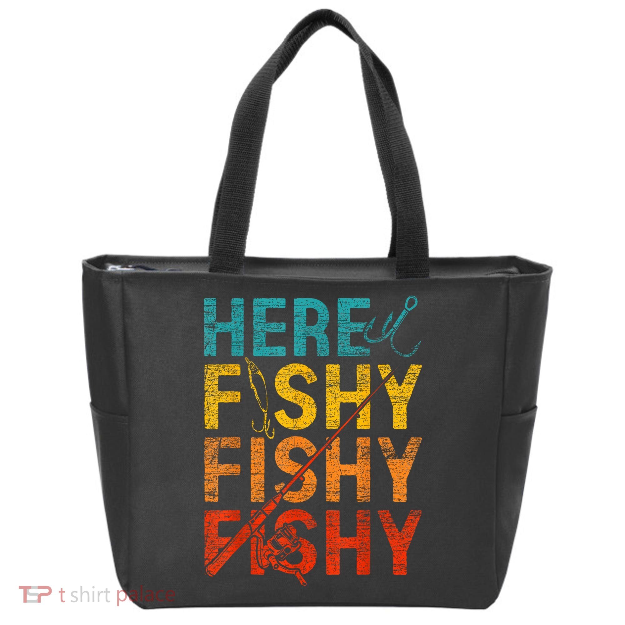 Vinatge Here Fishy Fishy Fishy Gift Tote Bag