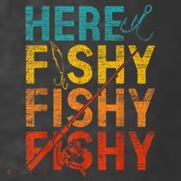 Vinatge Here Fishy Fishy Fishy Gift Women's Hoodie thumb 2
