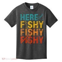 Vinatge Here Fishy Fishy Fishy Gift Kids T-Shirt thumb 0