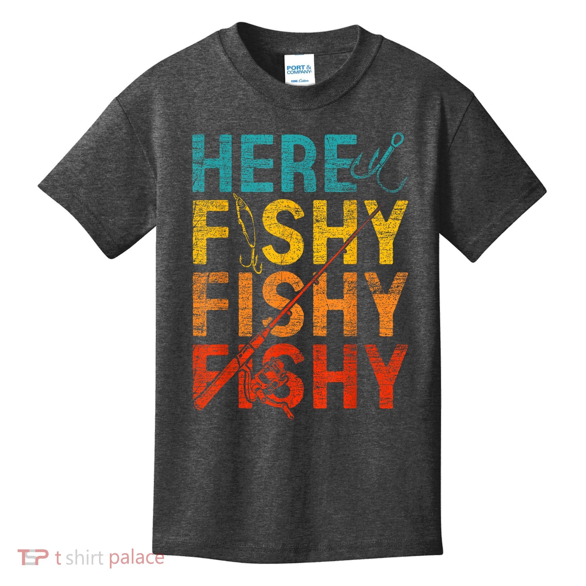 Vinatge Here Fishy Fishy Fishy Gift Kids T-Shirt