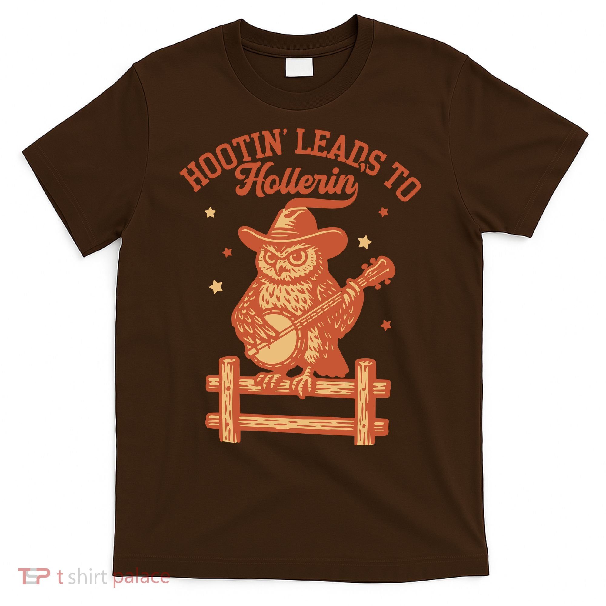 Vintage Hootin Leads To Hollerin Cowboy Owl T-Shirt
