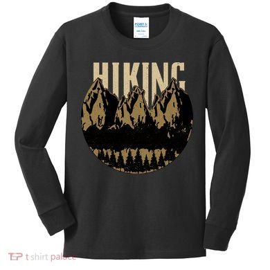 Vintage Hiking Logo Kids Long Sleeve Shirt