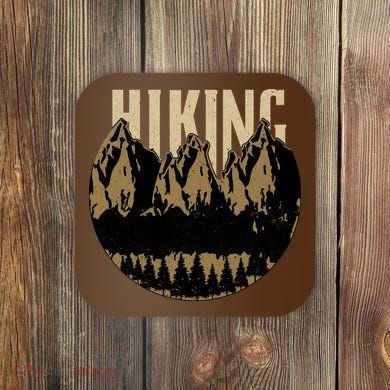 Vintage Hiking Logo Coaster