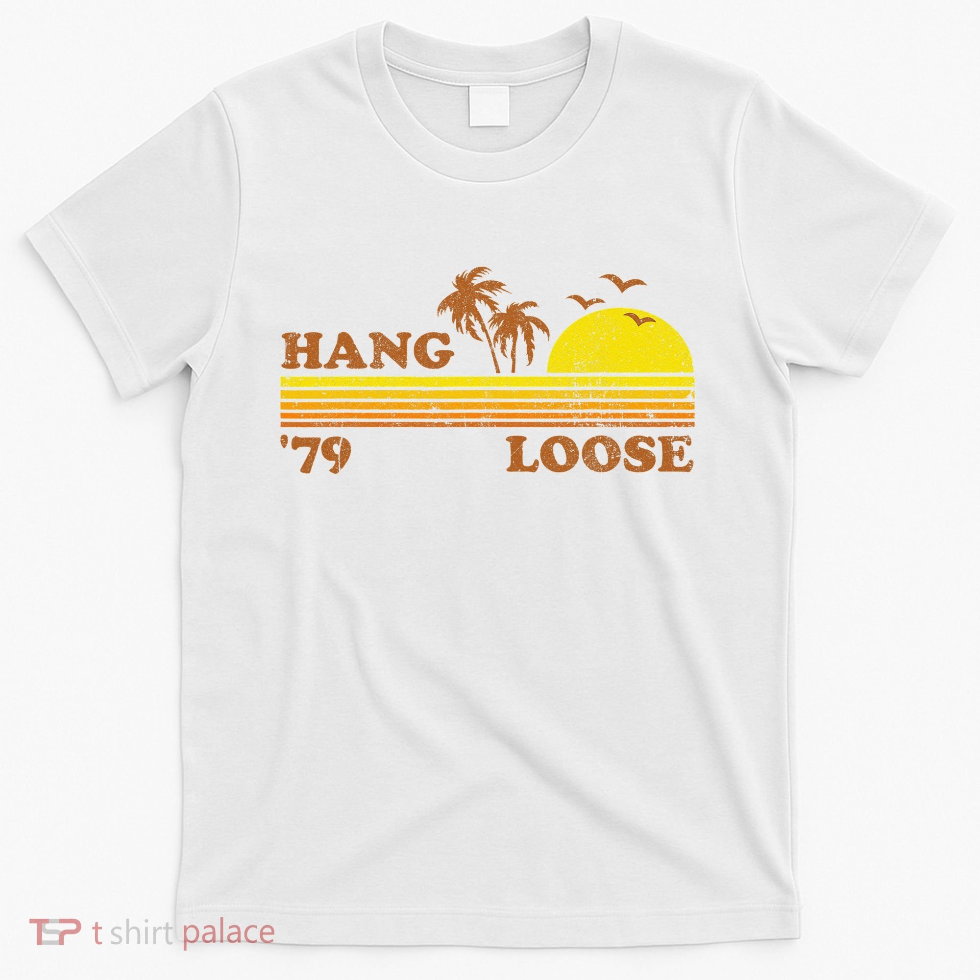 Vintage Hang Loose Surfing Beach Retro Sunset Surf 70s Gift T-Shirt