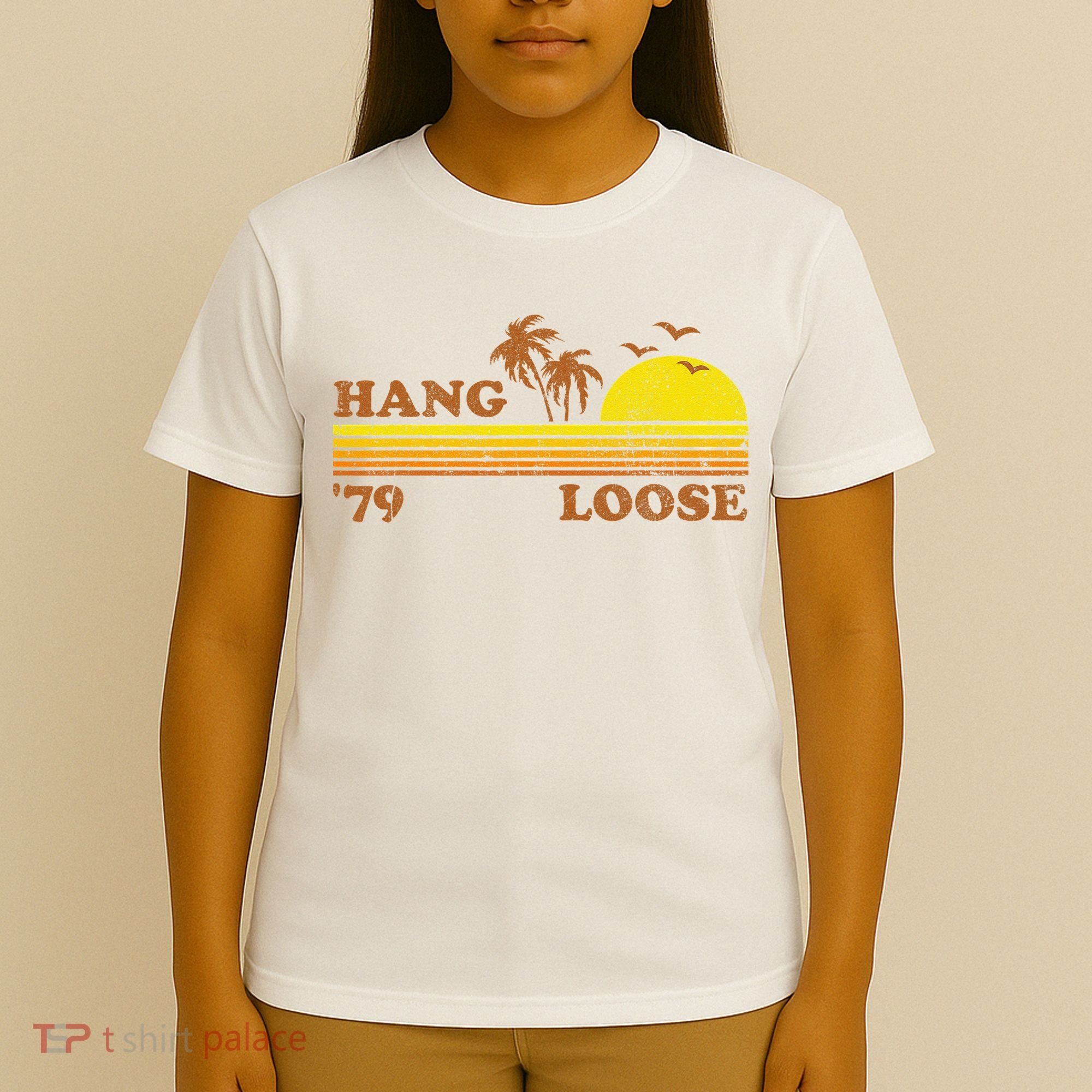 Vintage Hang Loose Surfing Beach Retro Sunset Surf 70s Gift T-Shirt