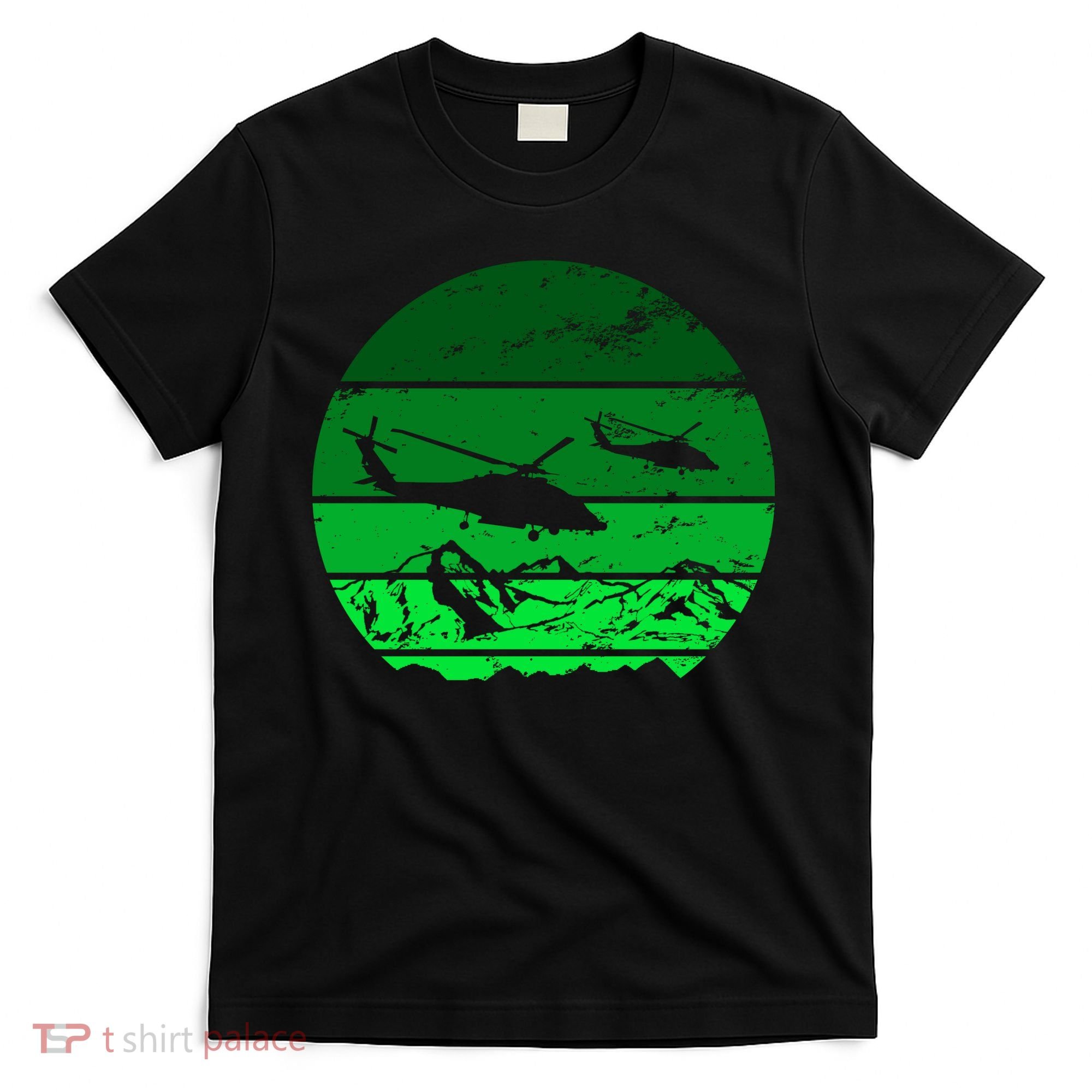 Vintage Helicopter Mountain T-Shirt