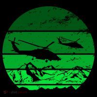 Vintage Helicopter Mountain T-Shirt thumb 7