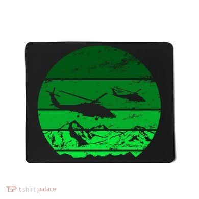 Vintage Helicopter Mountain Mousepad