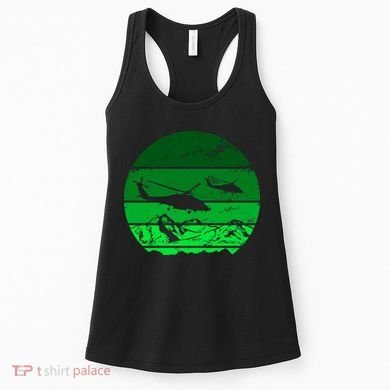 Vintage Helicopter Mountain Women's Tank Top