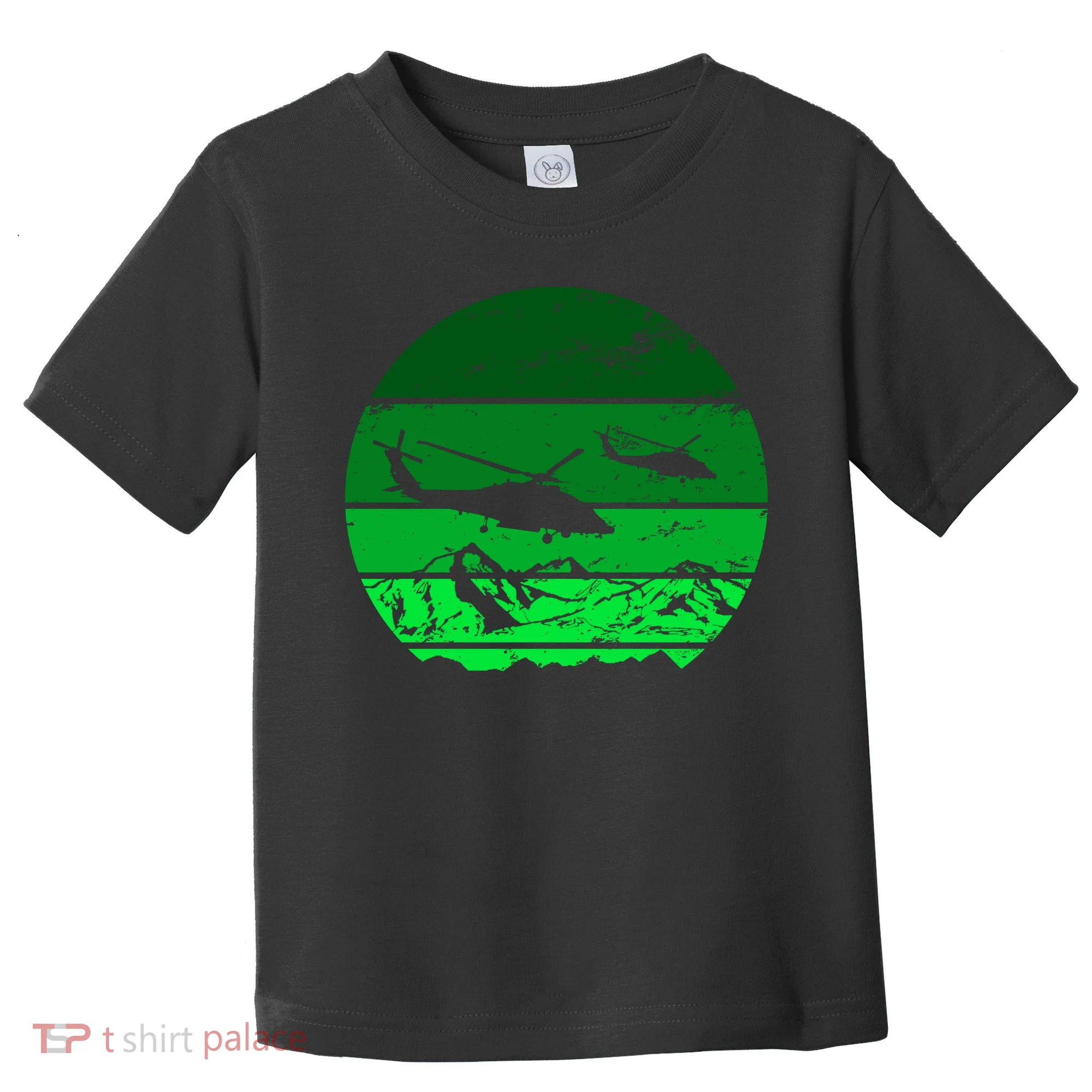 Vintage Helicopter Mountain Toddler T-Shirt