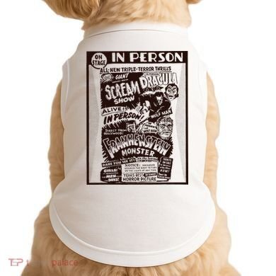 Vintage Horror Movie Monsters Wolfman Dracula Frankenstein Doggie Tank