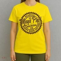Vintage Hearsay Mega Pint Brewing Co Happy Hour Anytime Emblem T-Shirt thumb 4