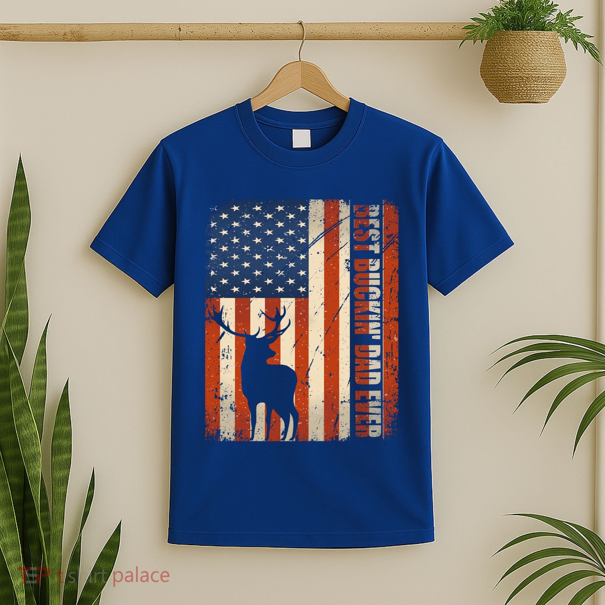 Vintage Hunter Outfit Distressed Best Buckin Dad Ever Cute Gift T-Shirt