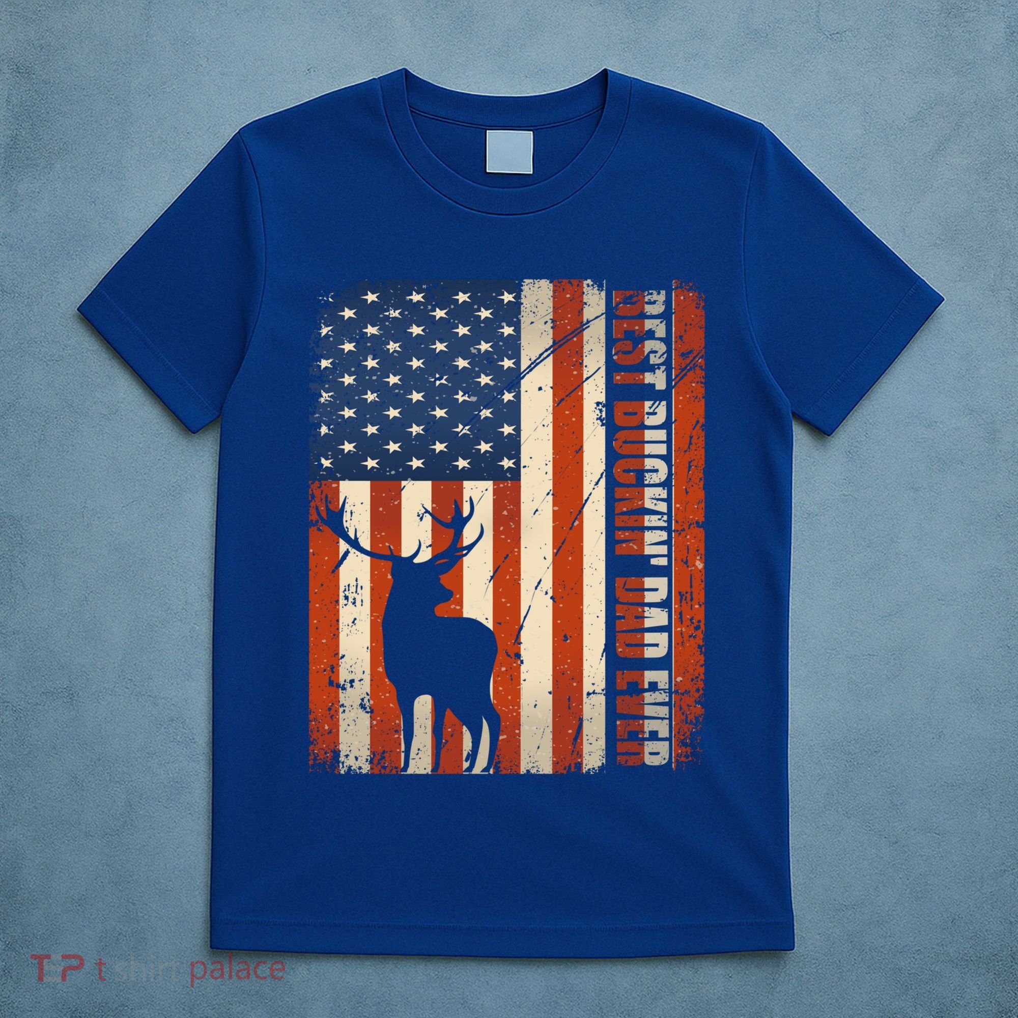 Vintage Hunter Outfit Distressed Best Buckin Dad Ever Cute Gift T-Shirt