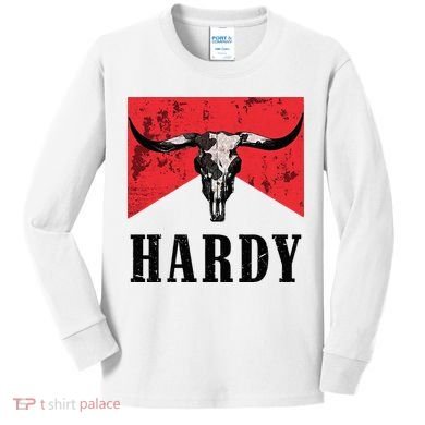 Vintage Hardy Personalized Western Style Kids Long Sleeve Shirt
