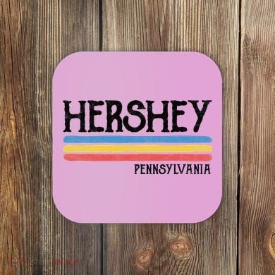 Vintage Hershey Pennsylvania Pa Souvenir Coaster