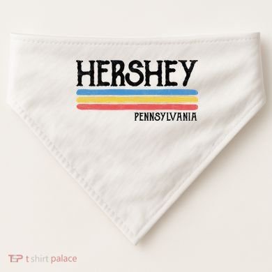 Vintage Hershey Pennsylvania Pa Souvenir USA-Made Doggie Bandana