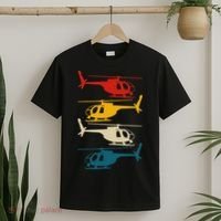 Vintage Helicopter Pilot Aviation Retro  T-Shirt thumb 2
