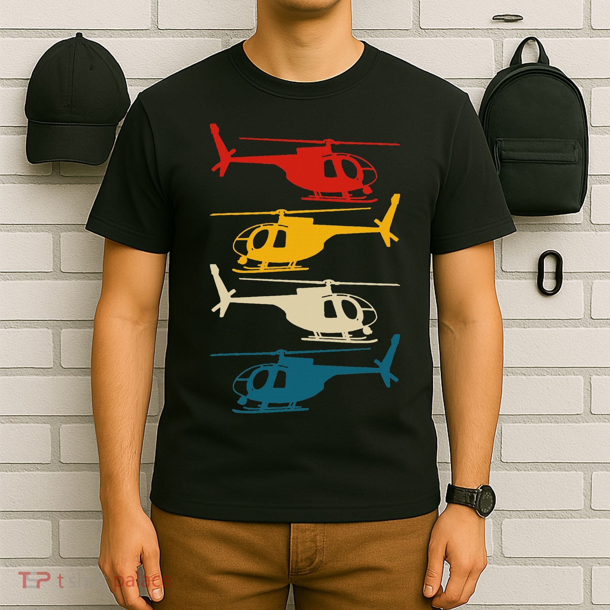 Vintage Helicopter Pilot Aviation Retro  T-Shirt