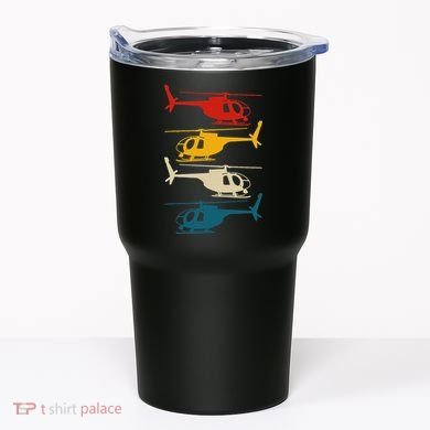 Vintage Helicopter Pilot Aviation Retro  Tumbler