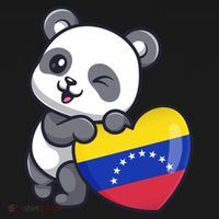 Venezuela Heart Panda Pride Venezuelan Flag Roots Souvenir Funny Gift Doggie Tank thumb 4