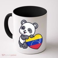 Venezuela Heart Panda Pride Venezuelan Flag Roots Souvenir Funny Gift Coffee Mug thumb 0