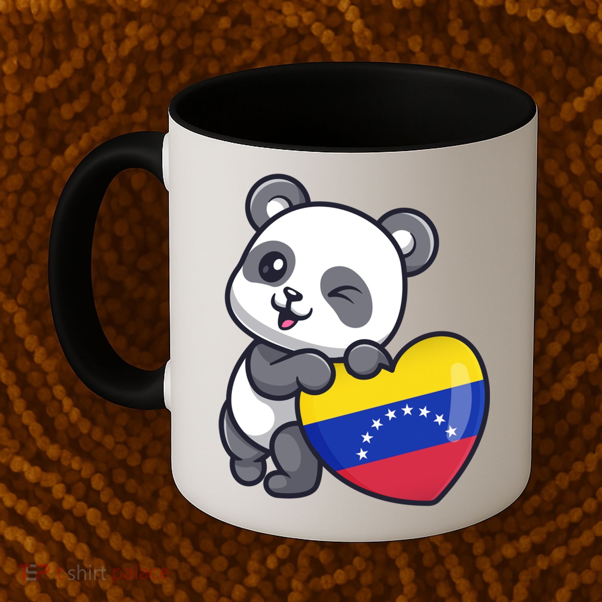 Venezuela Heart Panda Pride Venezuelan Flag Roots Souvenir Funny Gift Coffee Mug