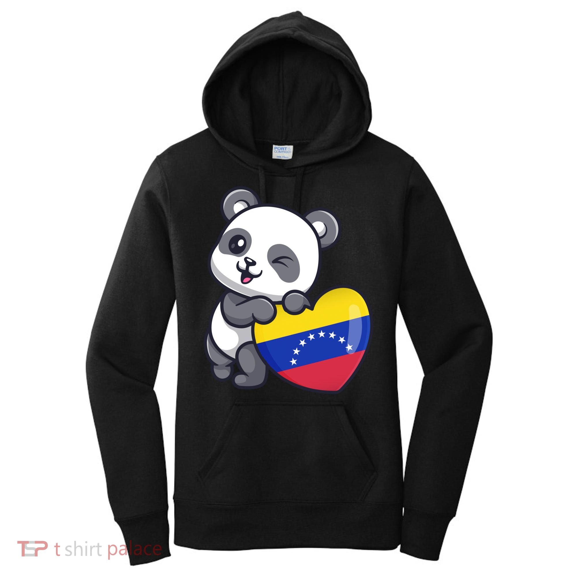 Venezuela Heart Panda Pride Venezuelan Flag Roots Souvenir Funny Gift Women's Hoodie