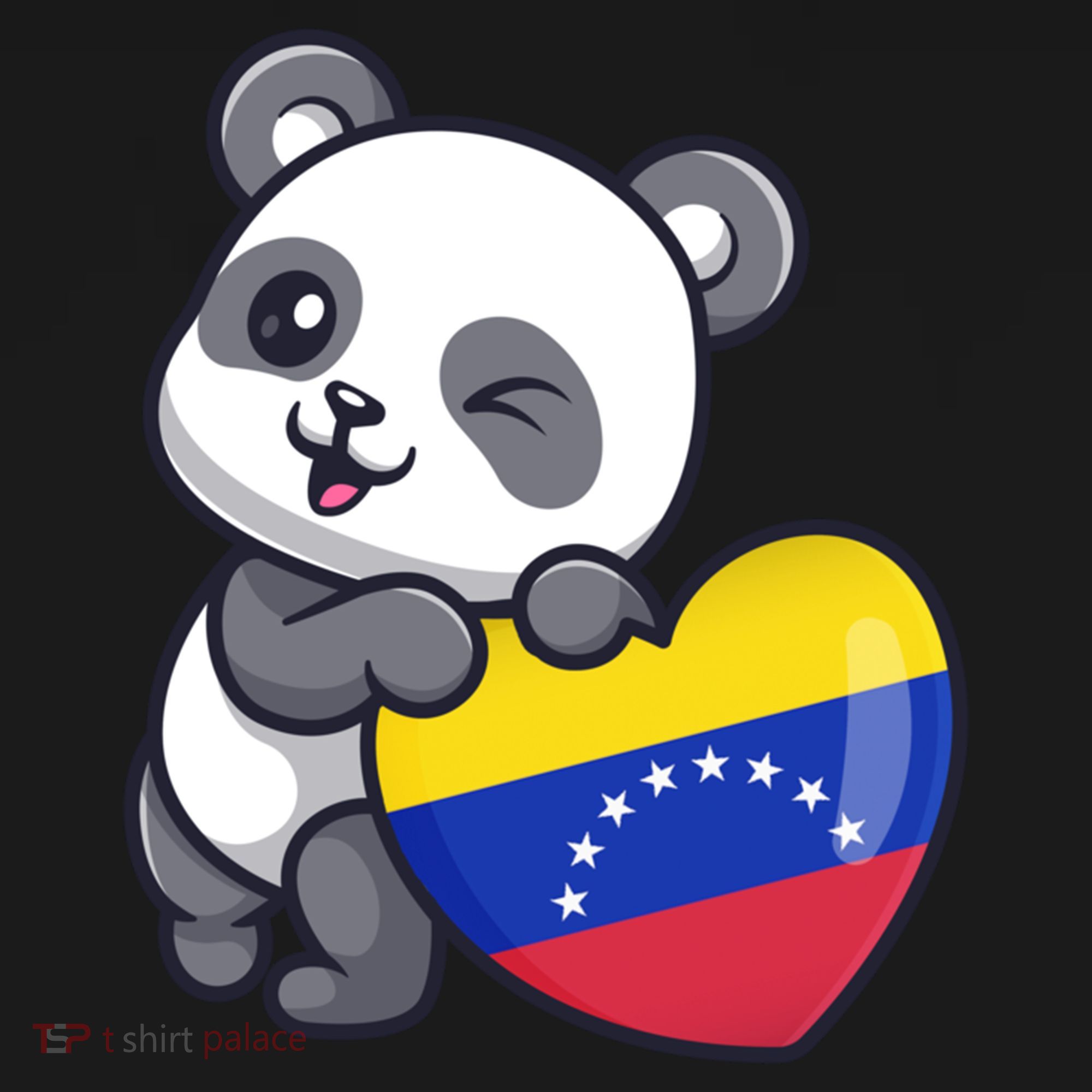 Venezuela Heart Panda Pride Venezuelan Flag Roots Souvenir Funny Gift Women's Hoodie