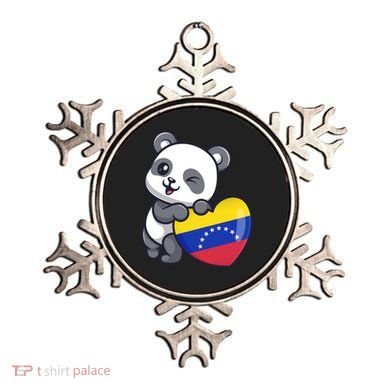 Venezuela Heart Panda Pride Venezuelan Flag Roots Souvenir Funny Gift Ornament