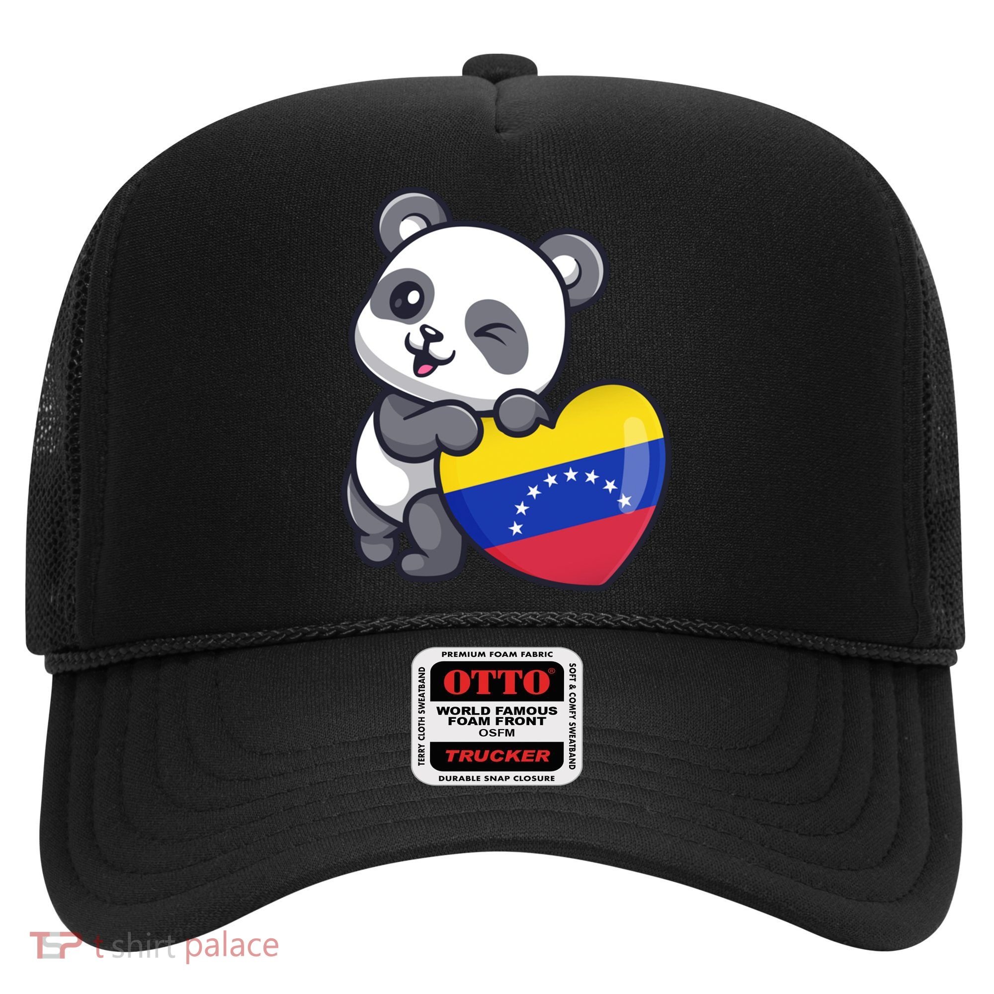 Venezuela Heart Panda Pride Venezuelan Flag Roots Souvenir Funny Gift Hat
