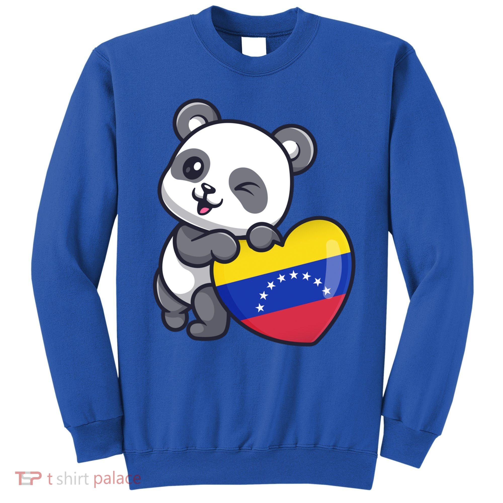 Venezuela Heart Panda Pride Venezuelan Flag Roots Souvenir Funny Gift Sweatshirt