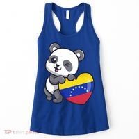 Venezuela Heart Panda Pride Venezuelan Flag Roots Souvenir Funny Gift Women's Tank Top thumb 0