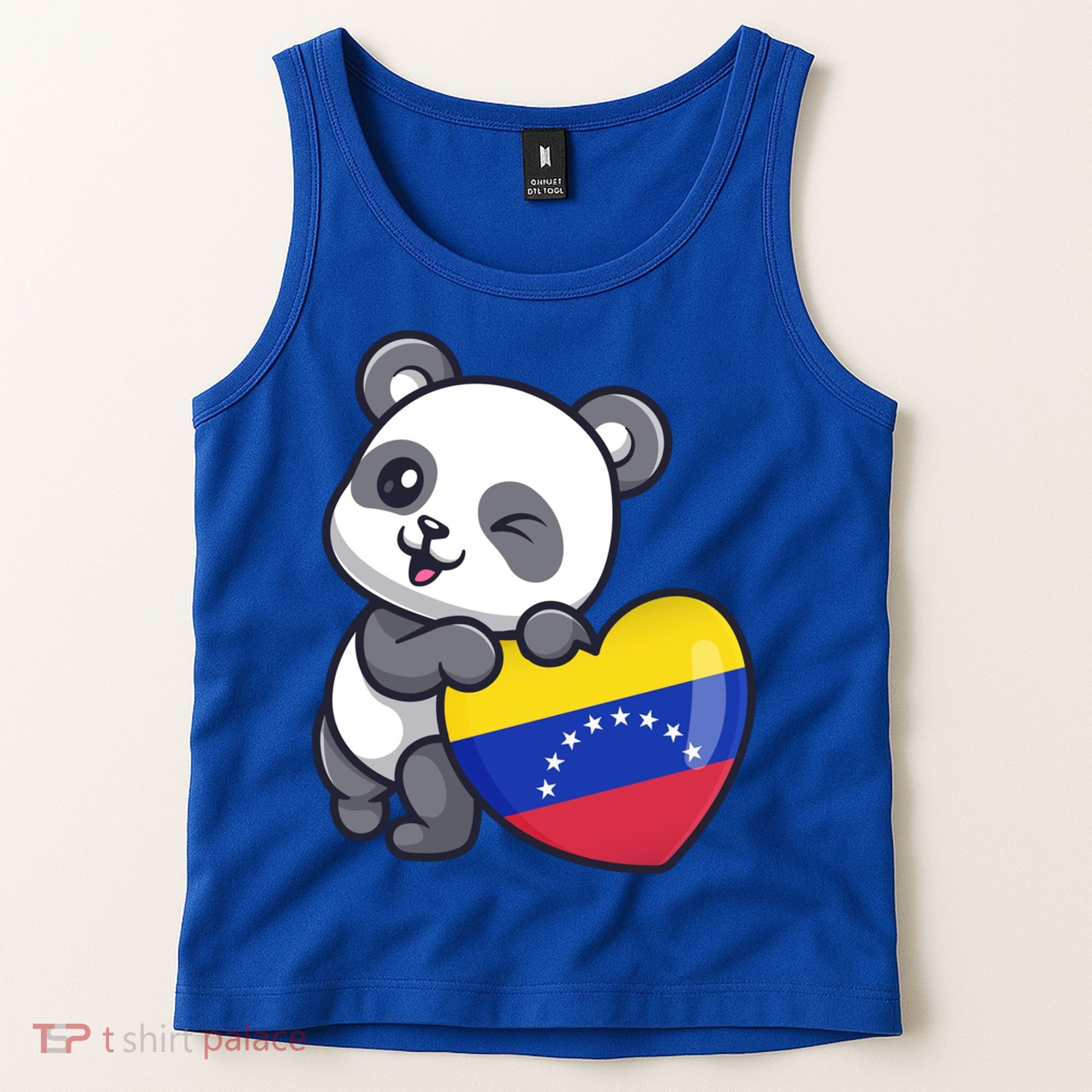 Venezuela Heart Panda Pride Venezuelan Flag Roots Souvenir Funny Gift Tank Top